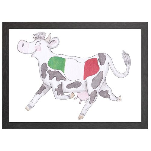 A2 poster cow italy in frame - joyin