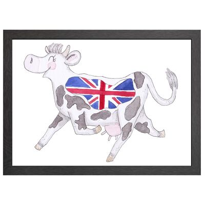 A2 POSTER COW UK IM RAHMEN - JOYIN
