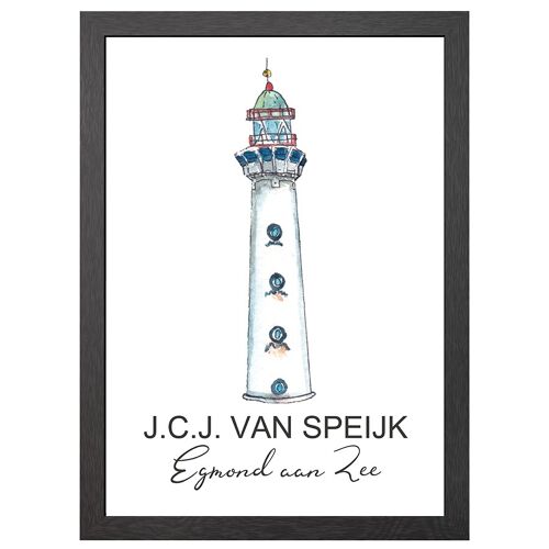 A2 poster lighthouse egmond aan zee jcj van speijk in frame - joyin