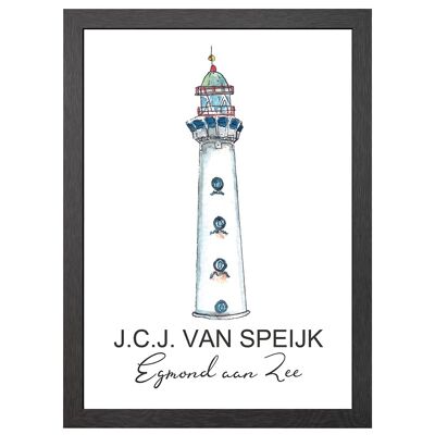 A2 poster lighthouse egmond aan zee jcj van speijk in frame - joyin