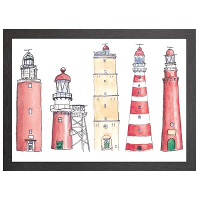 A2 frame wadden lighthouses