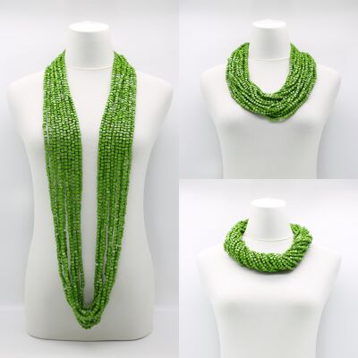 NEXT Pashmina Necklace - Summer Green - 10 Strands