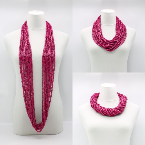 NEXT Pashmina Necklace - Fuchsia - 10 Strands