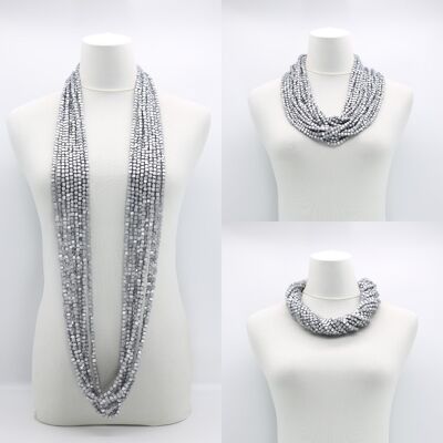 SIGUIENTE Collar Pashmina - Plata - 10 Hebras