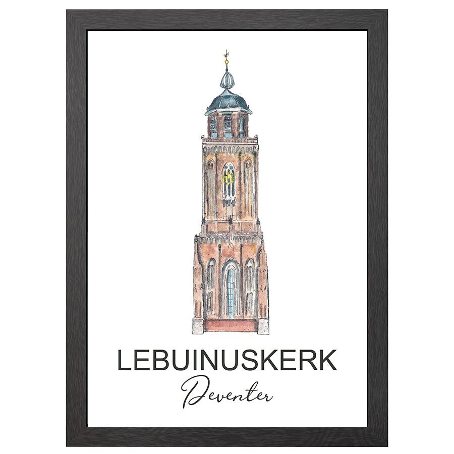 A2 POSTER TOWER LEBUINUSKERK DEVENTER DANS LE CADRE - JOYIN