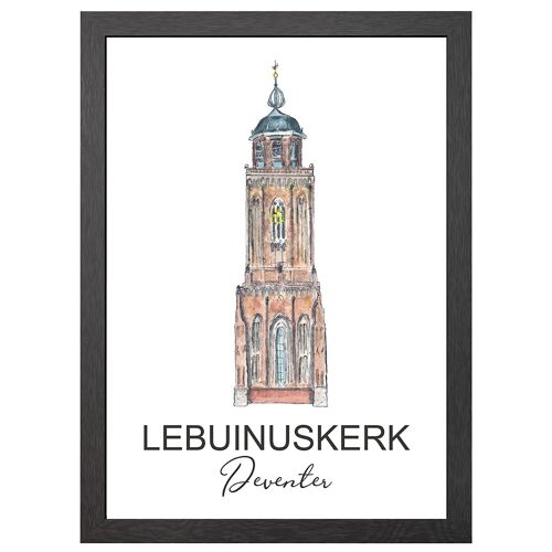 A2 poster tower lebuinuskerk deventer in frame - joyin