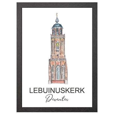 A2 poster tower lebuinuskerk deventer in frame - joyin