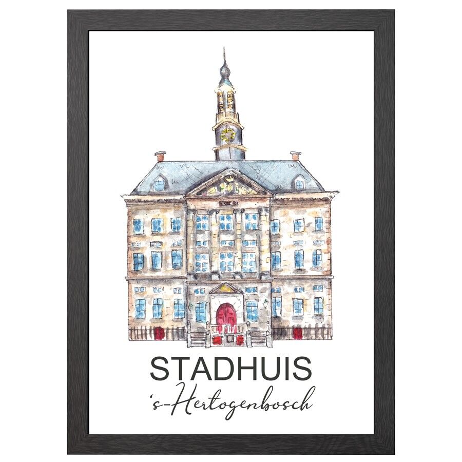 A2 poster stadhuis &#039;s hertogenbosch in frame - joyin