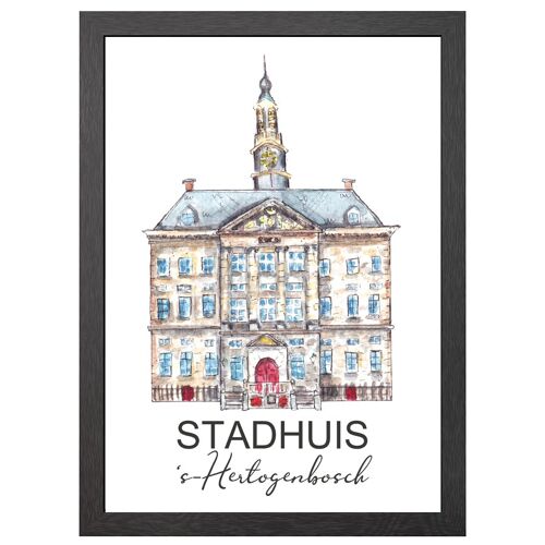 A2 poster stadhuis 's hertogenbosch in frame - joyin