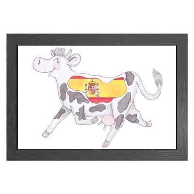 A3 POSTER VACHE ESPAGNE DANS LE CADRE - JOYIN