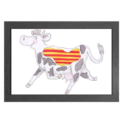 A3 poster cow catalonia in frame - joyin