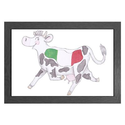 A3 poster cow italy in frame - joyin