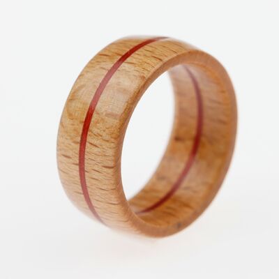 Ring aus rotem Ascherholz