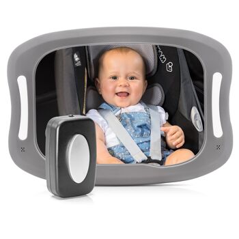BabyView LED - miroir de sécurité pour voiture avec éclairage 1