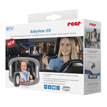 BabyView LED - miroir de sécurité pour voiture avec éclairage 8
