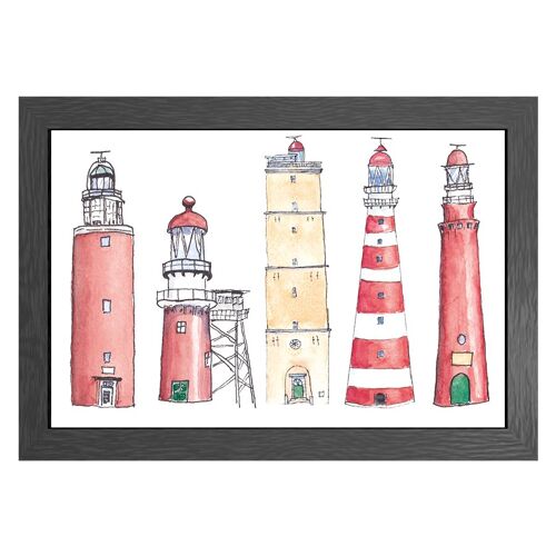 A3 frame wadden lighthouses