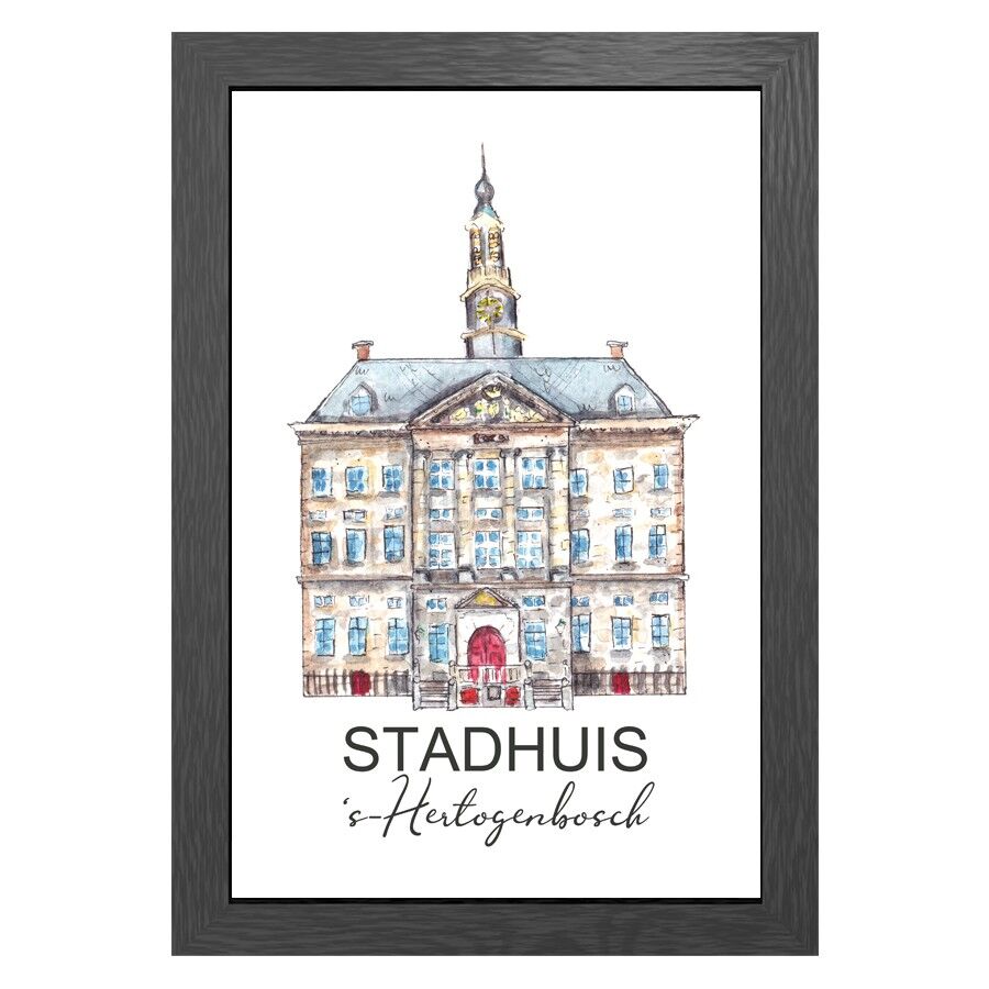 AFFICHE A3 HERTOGENBOSCH DE STADHUIS DANS LE CADRE - JOYIN