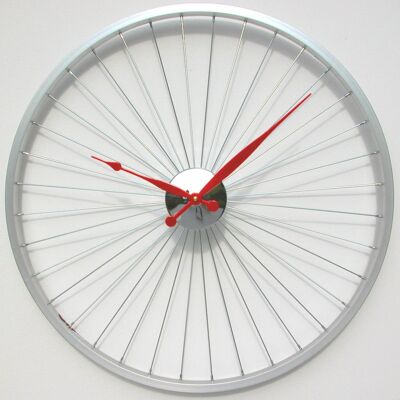 Horloge roue vélo 23 pouces Aiguilles Rouges