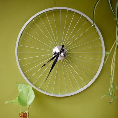 Orologio con ruota di bicicletta 57 cm nero
