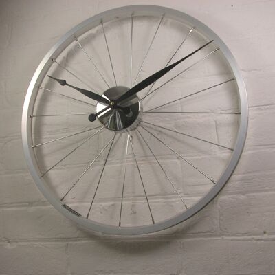 Bike wheel clock small Black Hands