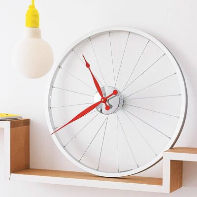 Horloge roue de vélo petite Rouge