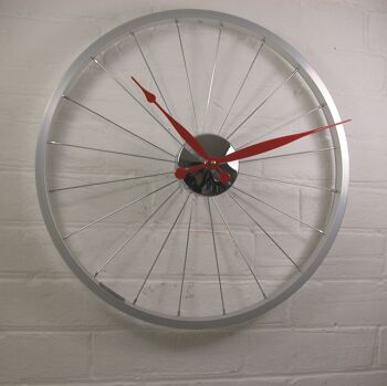 Horloge roue de vélo petite Rouge 4