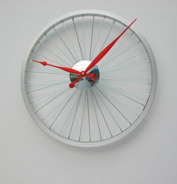 Horloge roue de vélo petite Rouge 6