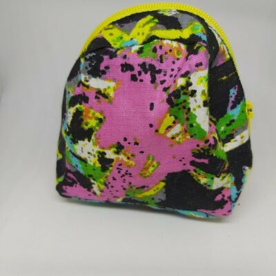 Yellow multicolored backpack keychain