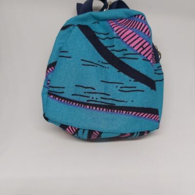 Blue multicolored backpack keychain