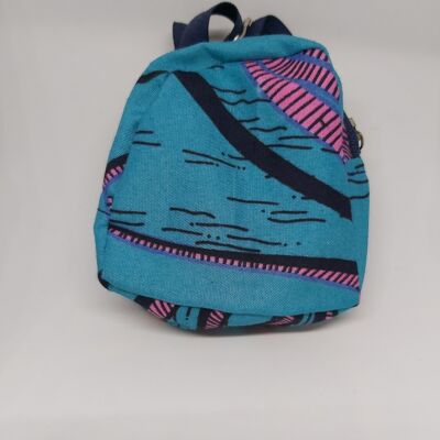 Blue multicolored backpack keychain