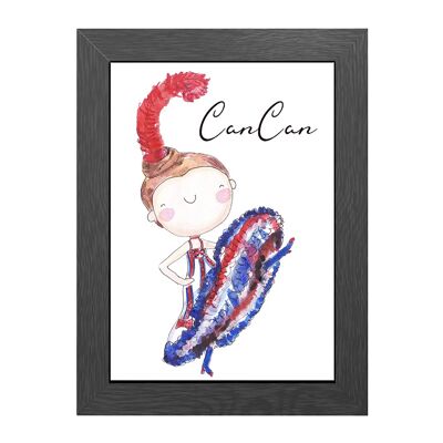 A4 poster cancan in frame - joyin