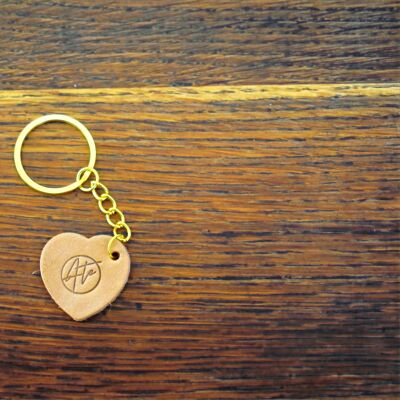 Heart key ring - golden