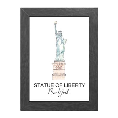 CADRE A4 STATUE DE LIBERTY NY