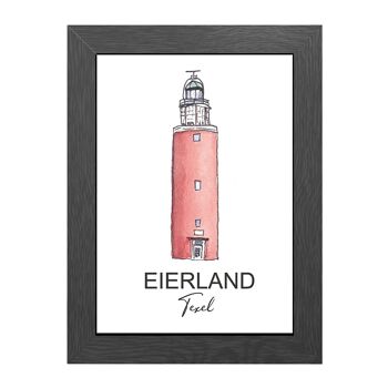 CADRE A4 PHARE EIERLAND TEXEL