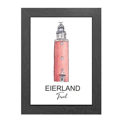 A4 frame lighthouse eierland texel