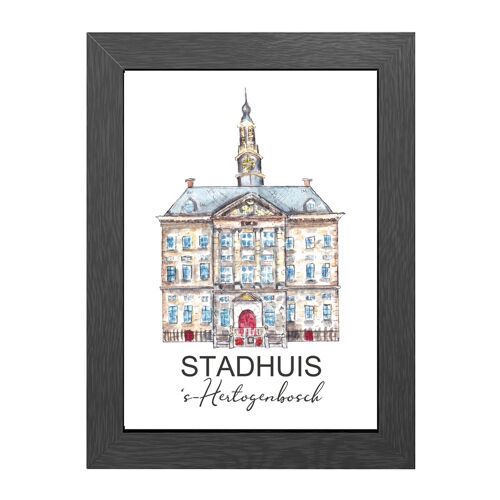 A4 poster stadhuis 's hertogenbosch in frame - joyin