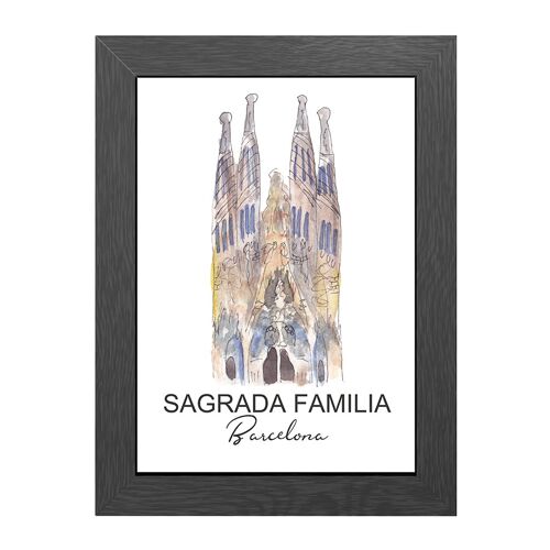 A4 frame sagrada familia