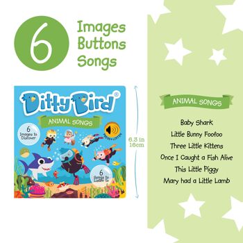 Livre sonore Ditty Bird: Animal Songs - Back to School 3