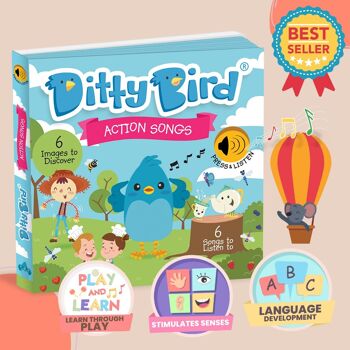 Livre sonore Ditty Bird: Action Songs - Back to school 1