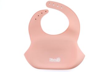 Ensemble de salle à manger Silicone 3 pièces | Cuillère à bavoir | pêche 12