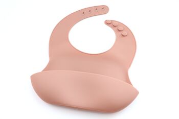 Ensemble de salle à manger Silicone 3 pièces | Cuillère à bavoir | pêche 14