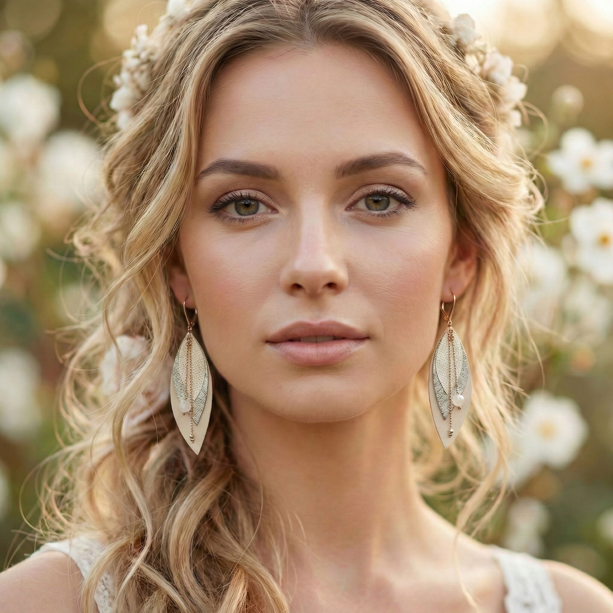 POP IVORY wedding earrings