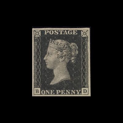 POSTAGE STAMP PRINTS: Stamp Collector Philately Art - A5 - Penny Black