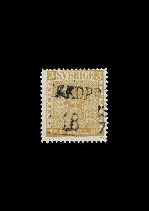 POSTAGE STAMP PRINTS: Stamp Collector Philately Art - A5 - Treskilling Banco Yellow