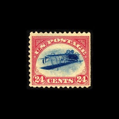 POSTAGE STAMP PRINTS: Stamp Collector Philately Art - A5 - Inverted Jenny