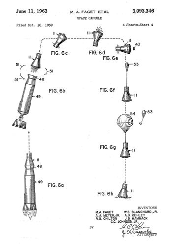 SPACE CAPSULE PRINTS: Patent Blueprint Artwork - A3 - Blanc - Schéma du voyage