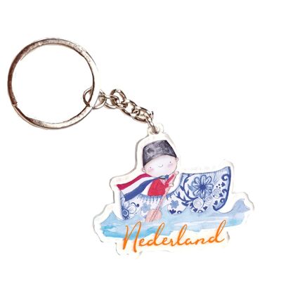 Happy boat nl acrylic keyring