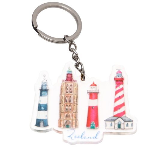 Zeeland lighthouse keychain acryl - joyin