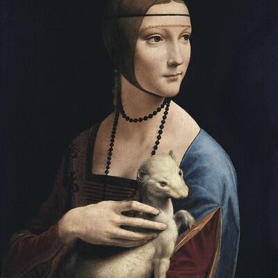 LEONARDO DA VINCI: Lady with an Ermine, 1490, Fine Art Print - 16 x 24"