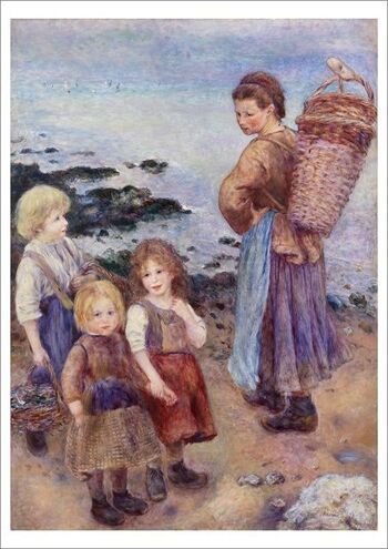 PIERRE-AUGUSTE RENOIR : Les pêcheurs de moules à Berneval, 1879, Tirage Fine Art - A3